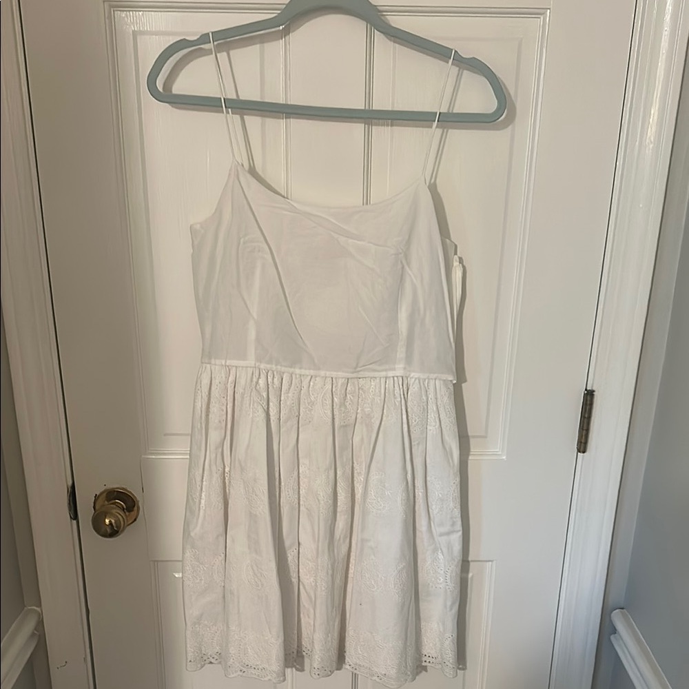 J. Crew White Sleeveless Dress